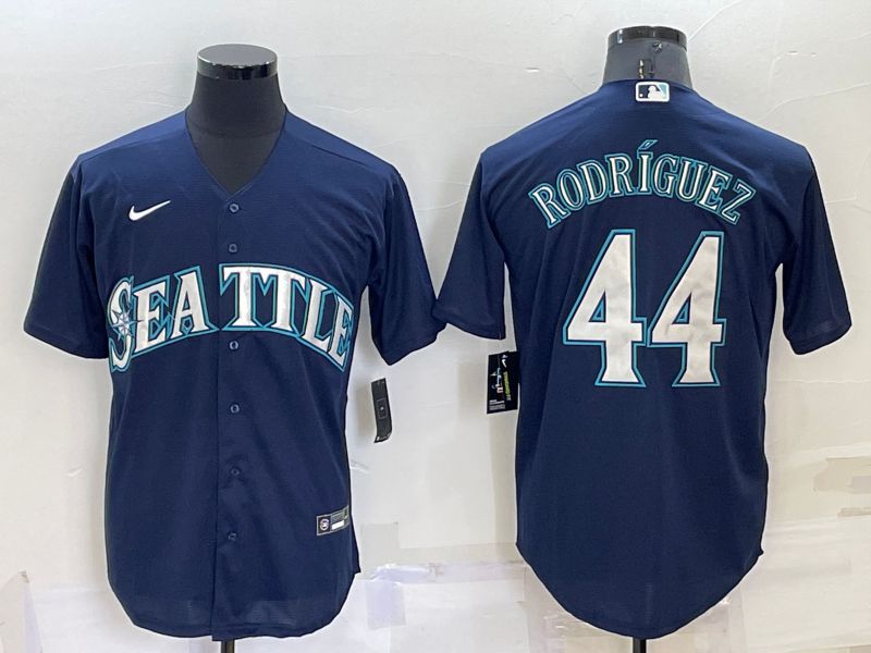 Men Seattle Mariners #44 Rodr iguez Blue Game 2024 Nike MLB Jersey style 3